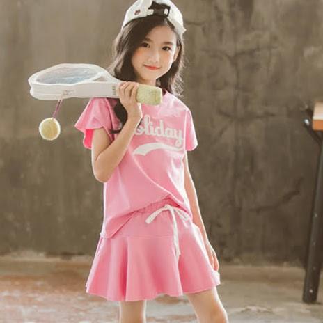 子供服 女の子 夏服 夏 新作 キッズ 韓国 ファッション セットアップ 半袖 Tシャツ スカート 子ども インスタ かわいい おしゃれ ジュニア 13 13 メイシンファッションヤフー店 通販 Yahoo ショッピング