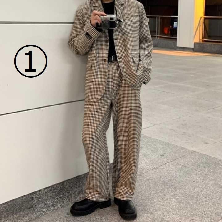 スーツ メンズ チェック柄 セットアップ ビジネス 結婚式 二次会 新作からsaleアイテム等お得な商品満載