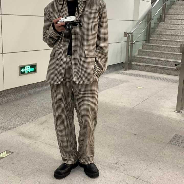 スーツ メンズ チェック柄 セットアップ ビジネス 結婚式 二次会 新作からsaleアイテム等お得な商品満載