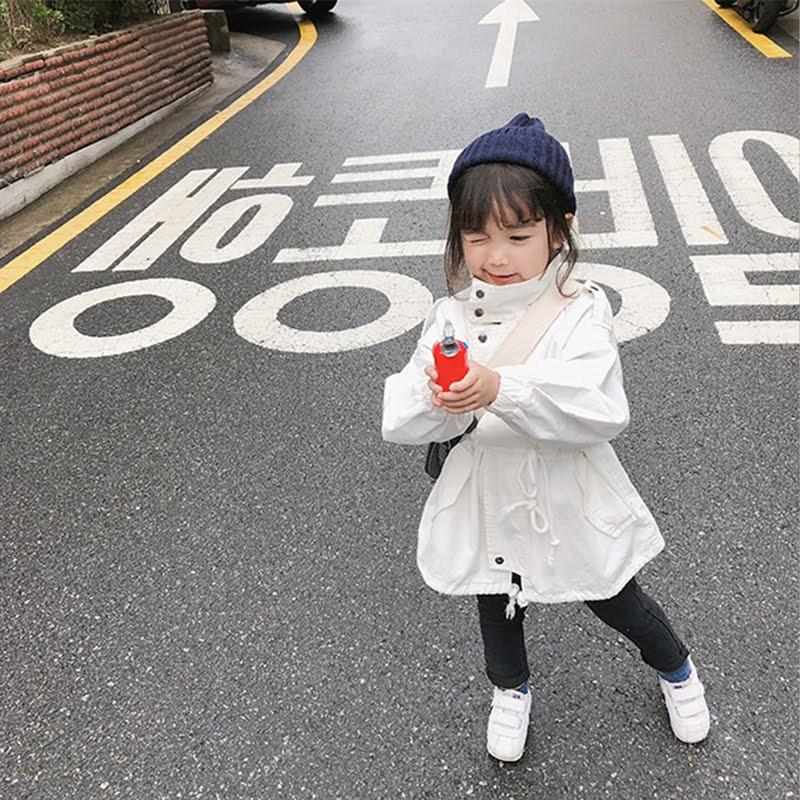 ウインドブレーカー マウンテンパーカー キッズ 春 新作 アウター ジャケット ブルゾン ジャンパー 女の子 インスタ映え モッズコート ハイカラー1437 1437 メイシンファッションヤフー店 通販 Yahoo ショッピング