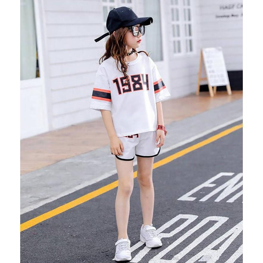子供 服 女の子 セットアップ ダンスウエア 衣装 スポーツ バスケ 韓国 ファッション こども キッズ ジュニア シャツ パンツ 半袖 おしゃれ 1494 1494 メイシンファッションヤフー店 通販 Yahoo ショッピング