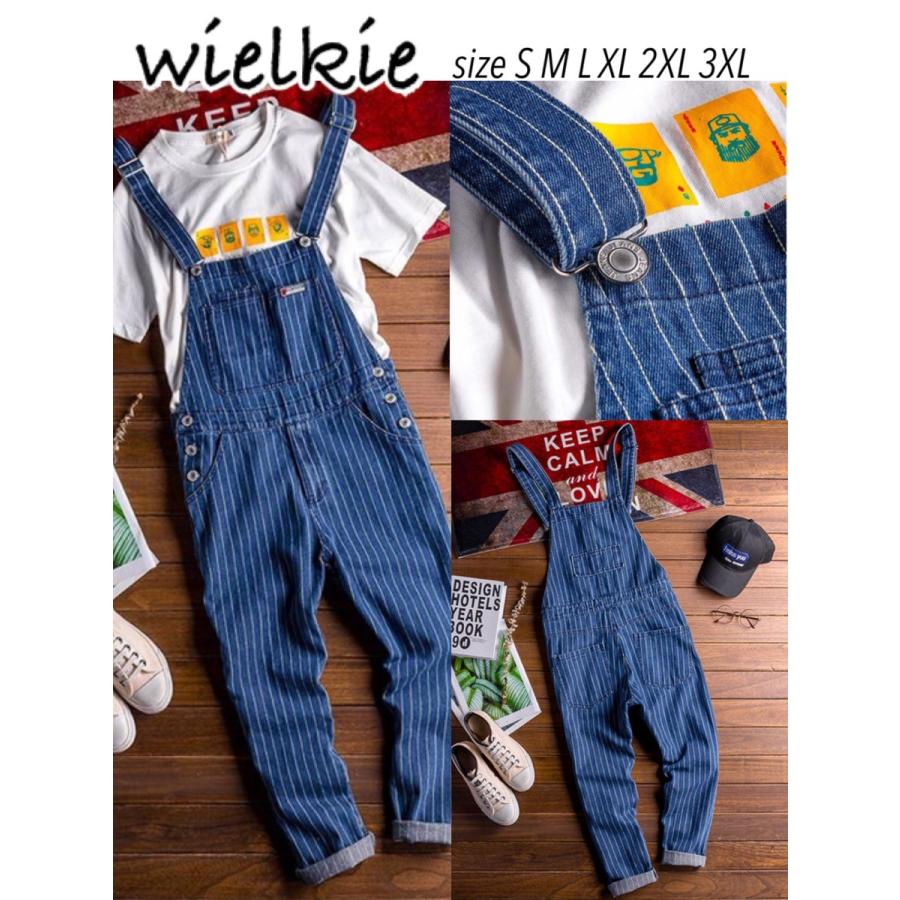 オーバーオール メンズ つなぎ サロペット デニム 作業服 オールインワンストライプ 細身 21 21 メイシンファッションヤフー店 通販 Yahoo ショッピング