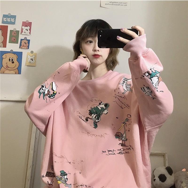 ストリート系 長袖 レディース 10代 高校生 中学生 韓国 ファッション パーカー トップス オーバーサイズ ロンt シャツ 2245 2245 メイシンファッションヤフー店 通販 Yahoo ショッピング