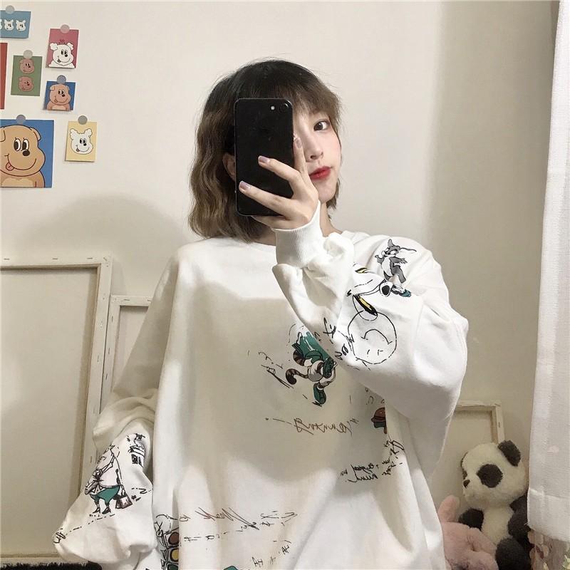ストリート系 長袖 レディース 10代 高校生 中学生 韓国 ファッション パーカー トップス オーバーサイズ ロンt シャツ 2245 2245 メイシンファッションヤフー店 通販 Yahoo ショッピング
