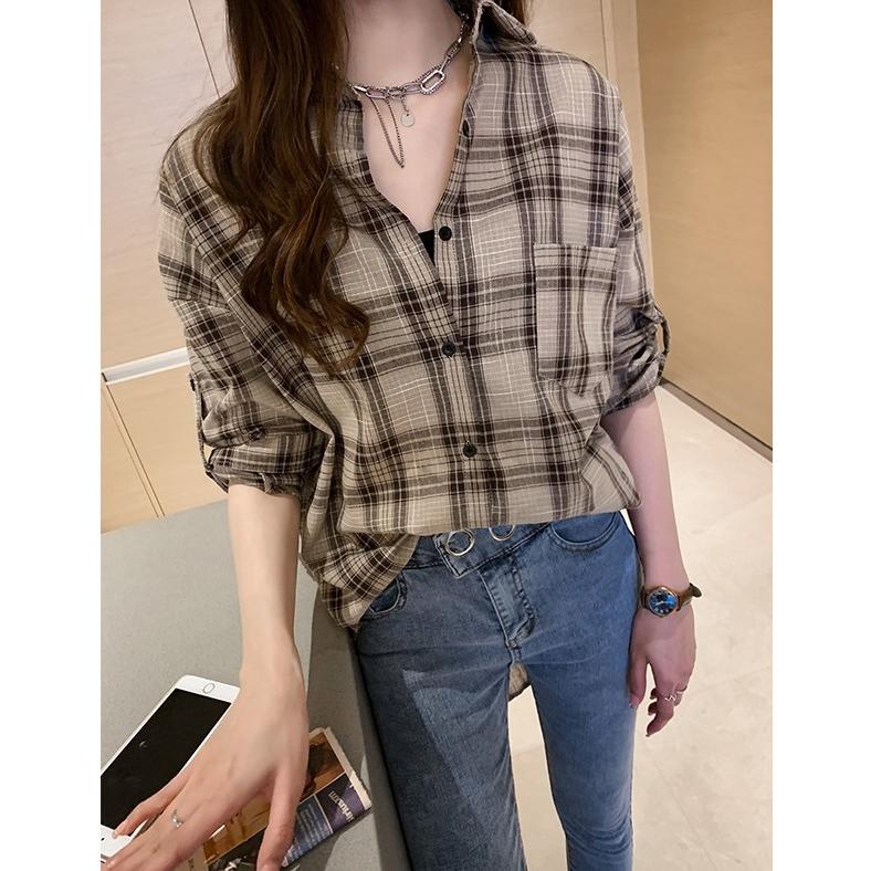 チェック シャツ レディース タータンチェック おしゃれ 長袖 秋 春 10代 代 30代 高校生 韓国 ファッション 22 22 メイシンファッションヤフー店 通販 Yahoo ショッピング