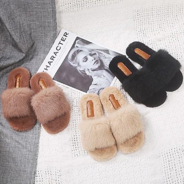 ファーサンダル レディース おしゃれ 秋 冬 春 韓国 ファッション 10代 代 高校生 痛くない 歩きやすい もこもこ 2616 2616 メイシンファッションヤフー店 通販 Yahoo ショッピング