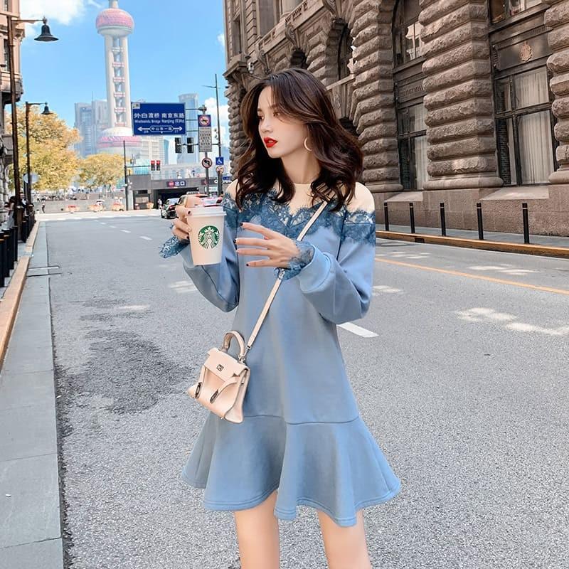 ワンピース レディース 高校生 学生 10代 代 おしゃれ 長袖 春 秋 大きいサイズ ファッション お出かけ 3055 3055 メイシン ファッションヤフー店 通販 Yahoo ショッピング