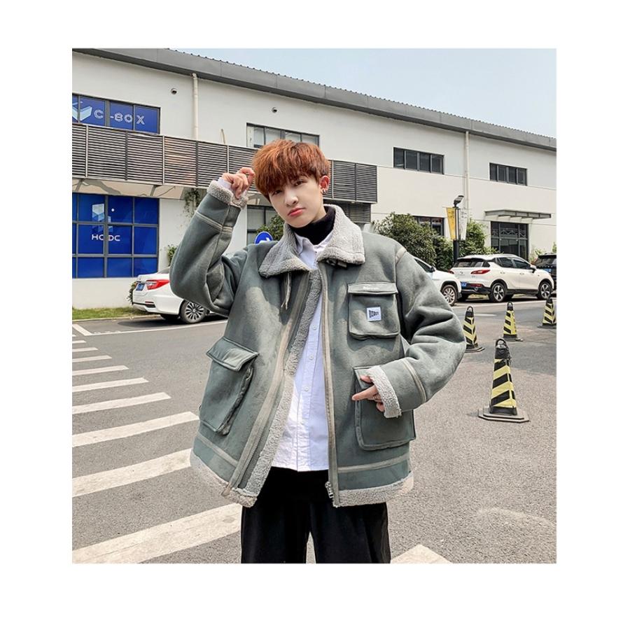 ボアジャケット ボアブルゾン メンズ 高校生 10代 代 中学生 韓国 ファッション アウター ジャンパー おしゃれ あったかい 冬 大きいサイズ 3103 3103 メイシンファッションヤフー店 通販 Yahoo ショッピング