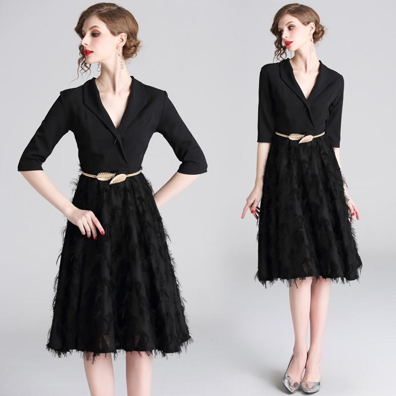 結婚式 二次会 お呼ばれ 発表会 ドレス レディース 10代 代 30代 ドレスコード 大きいサイズ 韓国 ワンピース 袖あり 3117 3117 メイシンファッションヤフー店 通販 Yahoo ショッピング