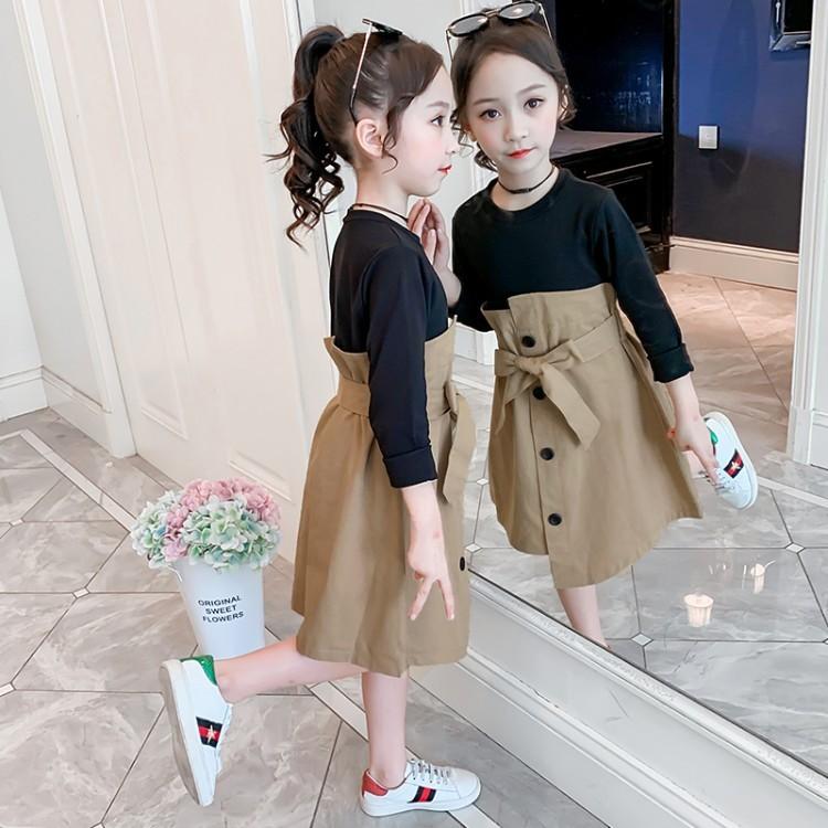 ワンピース 子ども 子供服 長袖 春 秋 小学生 小学校 女の子 スカート おしゃれ 韓国 ファッション 通学 音楽会 発表会 普段着 4000 4000 メイシンファッションヤフー店 通販 Yahoo ショッピング