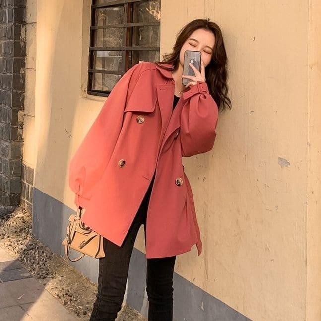 スプリングコート レディース トレンチコート 高校生 学生 10代 代 30代 春コート 春アウター チェスターコート ピーコート ジャケット ファッション 4285 4285 メイシンファッションヤフー店 通販 Yahoo ショッピング