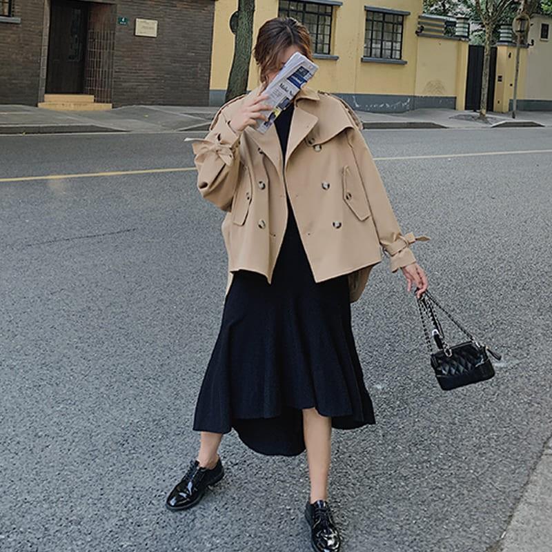スプリングコート レディース トレンチコート 高校生 学生 10代 代 30代 春コート 春アウター チェスターコート ピーコート ジャケット ファッション 4428 4428 メイシンファッションヤフー店 通販 Yahoo ショッピング