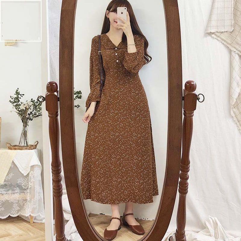 高校生 中学生 10代 代 ファッション ワンピース 長袖 春 秋 ワンピ ロング丈 4535 4535 メイシンファッションヤフー店 通販 Yahoo ショッピング