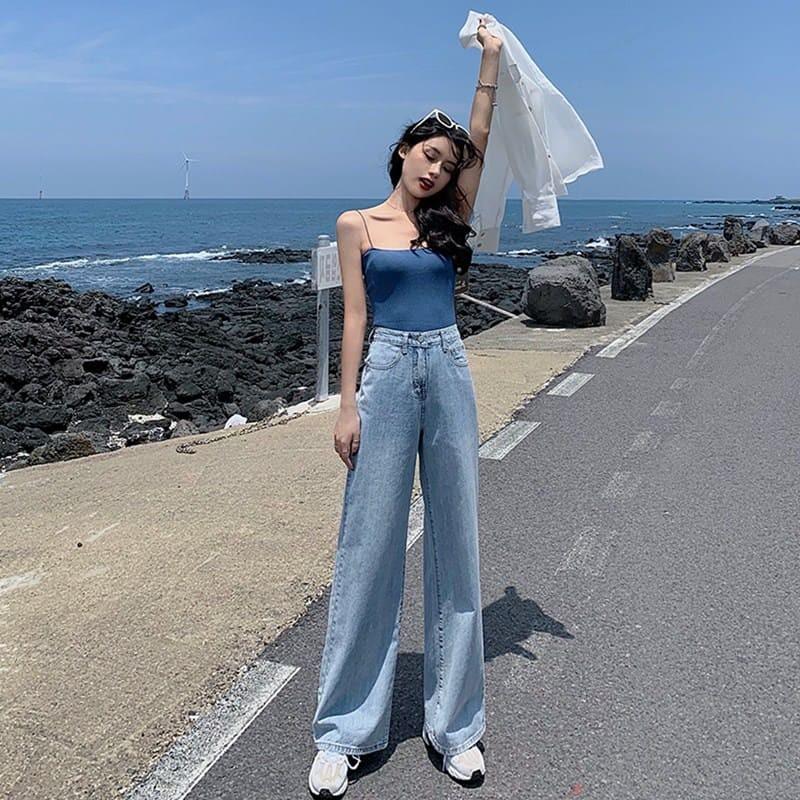 ジーンズ ボトムス レディース ワイド ゆったり ダメージ 10代 代 高校生 中学生 韓国 ファッション ダンス 衣装 ジーパン パンツ 4691 4691 メイシンファッションヤフー店 通販 Yahoo ショッピング