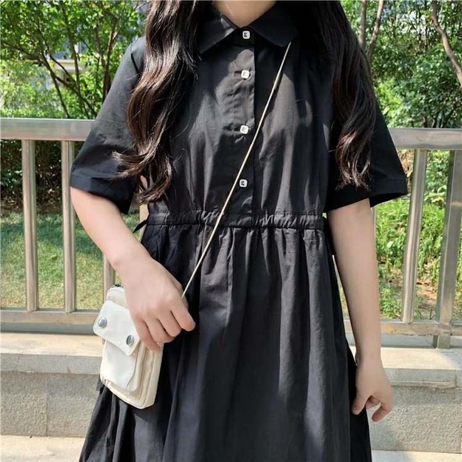 ワンピース レディース 原宿系 半袖 夏 シャツワンピ 韓国 ファッション パンク 67 67 メイシンファッションヤフー店 通販 Yahoo ショッピング