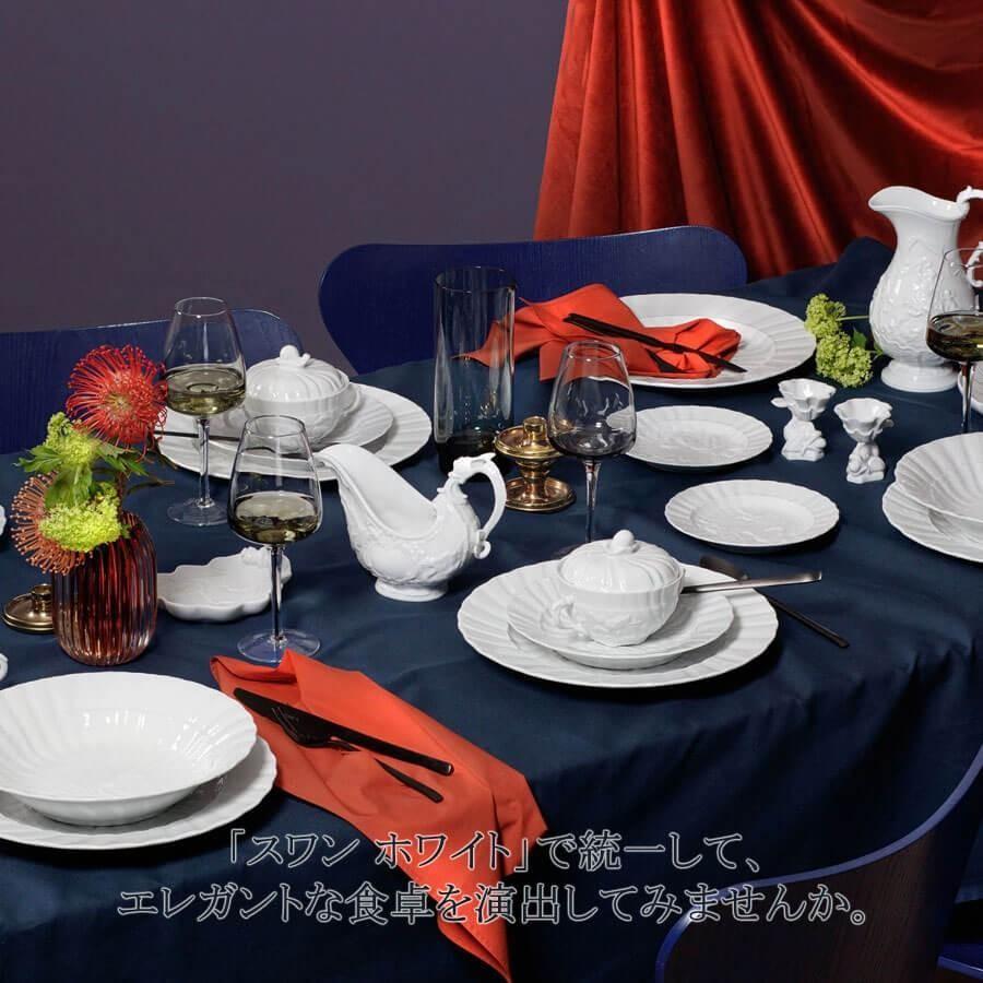 マイセン ボウル 深皿 プレート 径約17cm 「スワン ホワイト