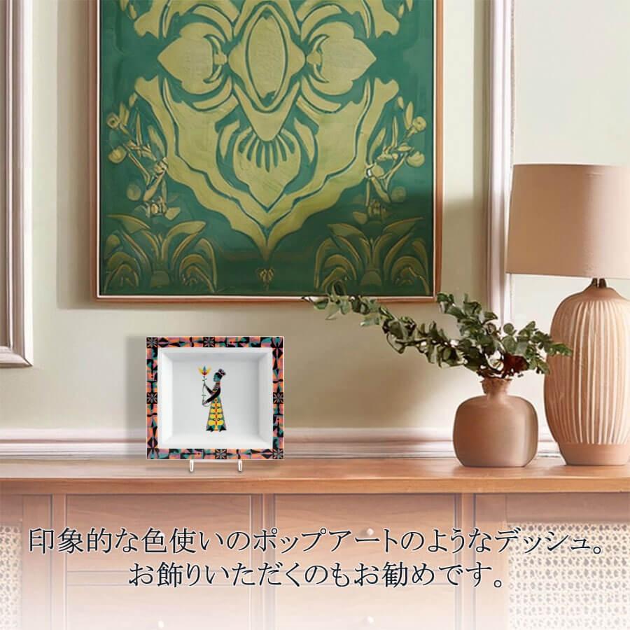 マイセン ヴィドポッシュ 角皿 プレート 約18.5×20.5cm 「フラワー