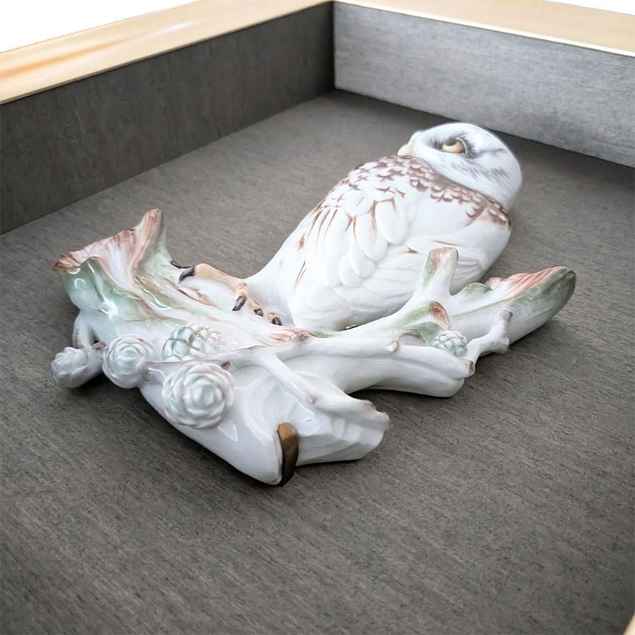 マイセン 壁掛け 約51×45cm 立体プラーク「フクロウ」 贈り物 高級