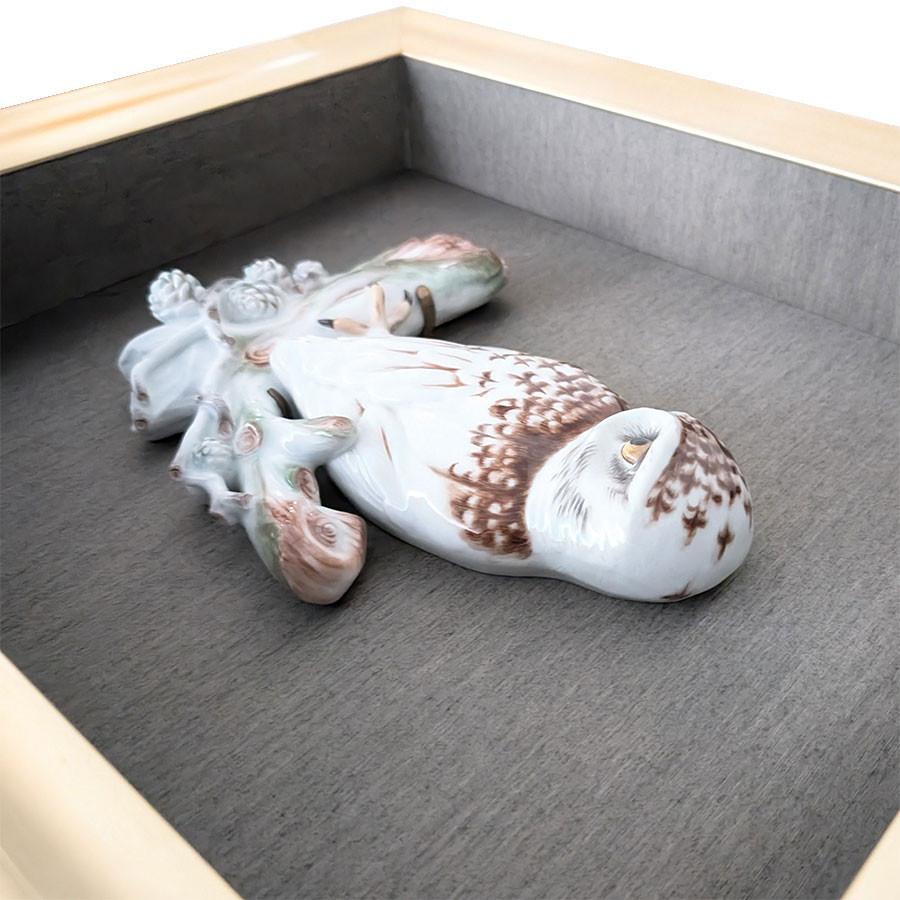 マイセン 壁掛け 約51×45cm 立体プラーク「フクロウ」 贈り物 高級