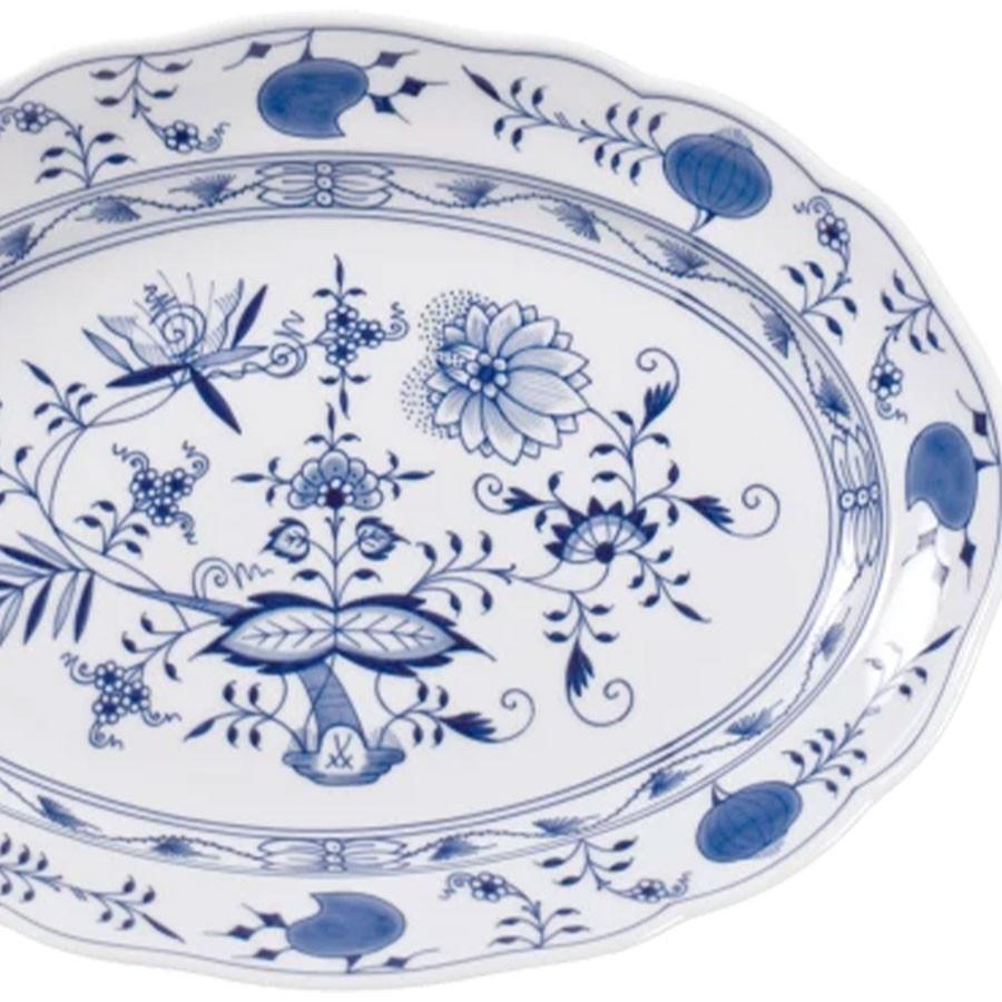 Meissen マイセン ブルーオニオン オーバルプレート 楕円皿 箱付 マイセン 大皿 楕円 約35cm オーバルプレート 「ブルーオニオン