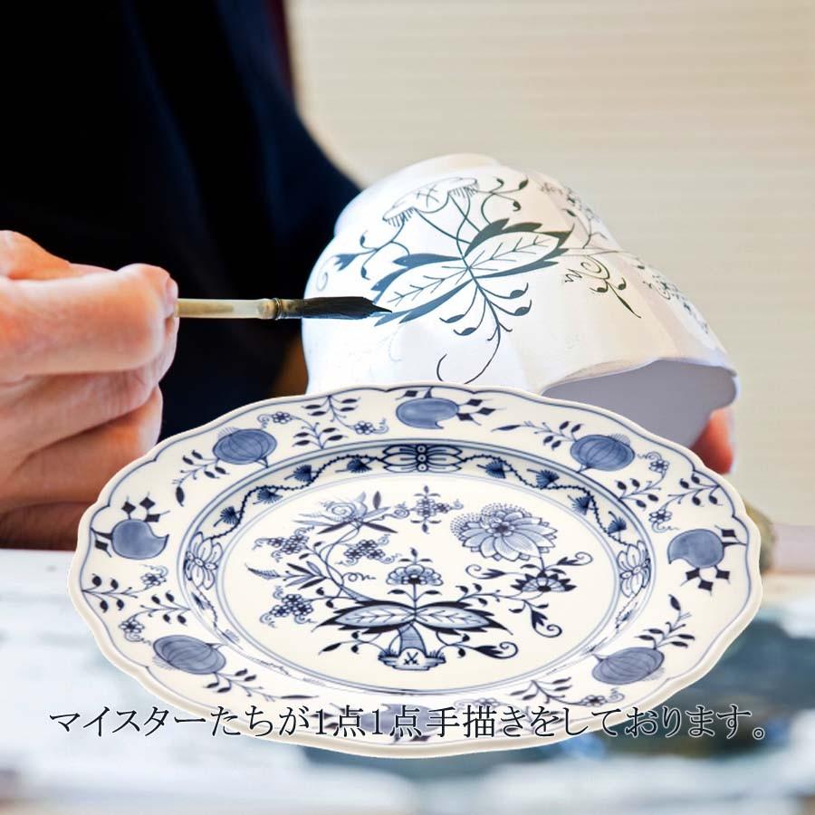 マイセン 大皿 角皿 約25×25cm 角プレート 「ブルーオニオン