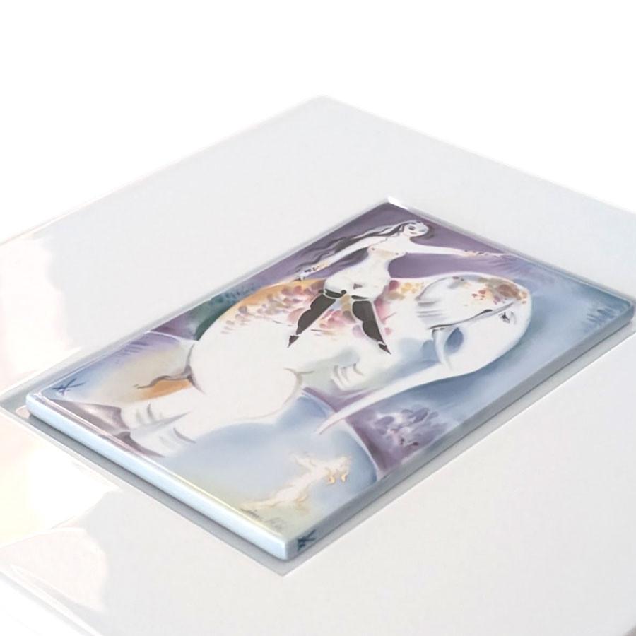 マイセン 壁掛け 陶板 約26×26cm プラーク「サーカス ゾウの曲芸師」 贈り物 高級 おしゃれ マイセン公式/日本総代理店の画像