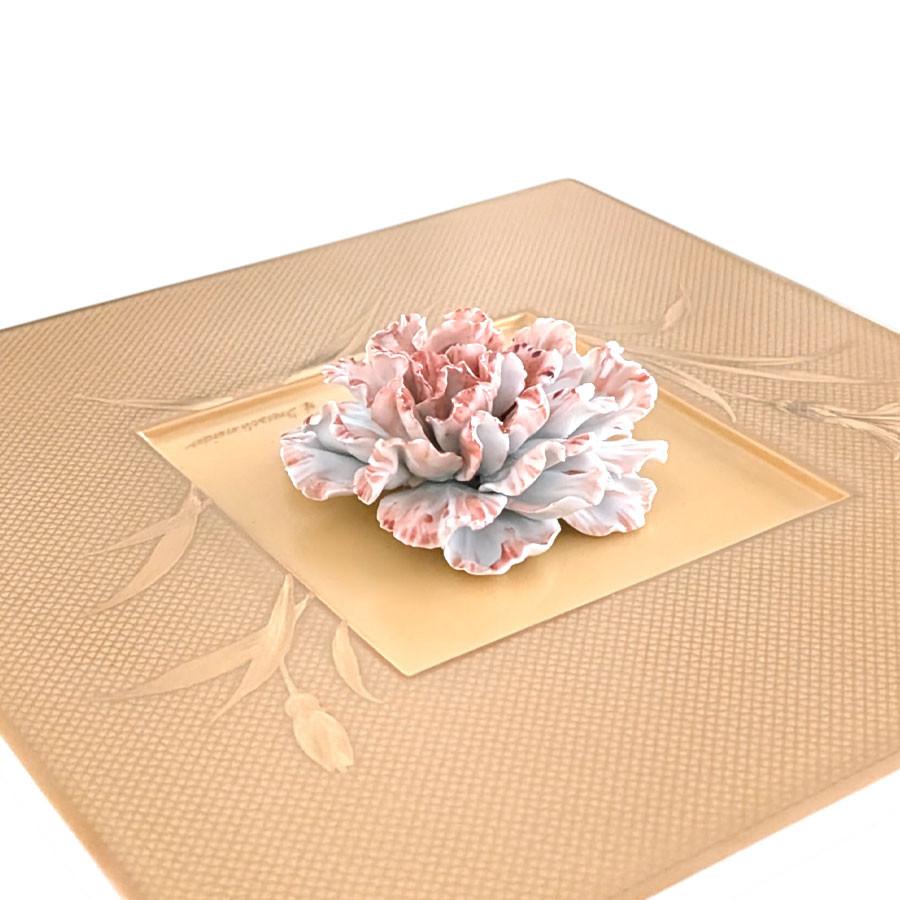 マイセン 壁掛け 陶板 約23.5×23.5cm 貼花付きプラーク「カーネーション」 贈り物 高級 おしゃれ マイセン公式/日本総代理店の画像