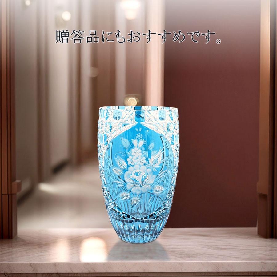 マイセン マイセンクリスタル 色被せ花瓶 高さ約26cm 「ロンドン