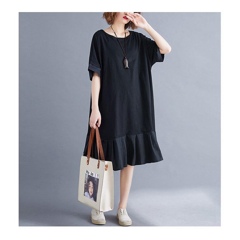 新品同様 切り替えワンピース 夏 春 レディース 大きいサイズ 無地 ｔシャツワンピース ビッグシルエット ロング その他スーツ フォーマル カラー ブラック Testglamour Glamourcareclinics Com