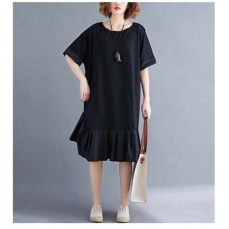 新品同様 切り替えワンピース 夏 春 レディース 大きいサイズ 無地 ｔシャツワンピース ビッグシルエット ロング その他スーツ フォーマル カラー ブラック Testglamour Glamourcareclinics Com