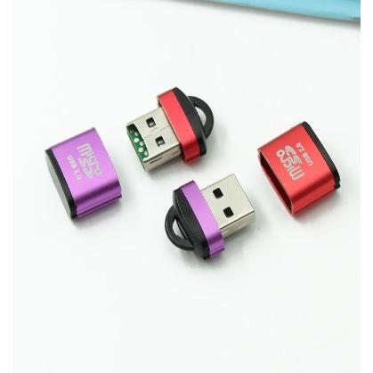 送料無料【蓋付き アルミ合金 T-B型 】 カードリーダー USB2.0(microSDカード/microSDHCカード→USBメモリーへ変換)カードリーダー お色指定不可|meitsu-2|02