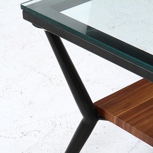 ガラスリビングテーブル クレア 幅80cm ダークブラウン 横幅80cm】ガラスリビングテーブル クレア｜ベッド・マットレス