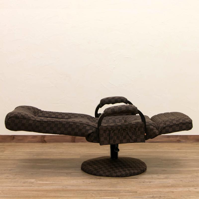 昇降式リクライニングチェア フット付き レバー式 BR 昇降式