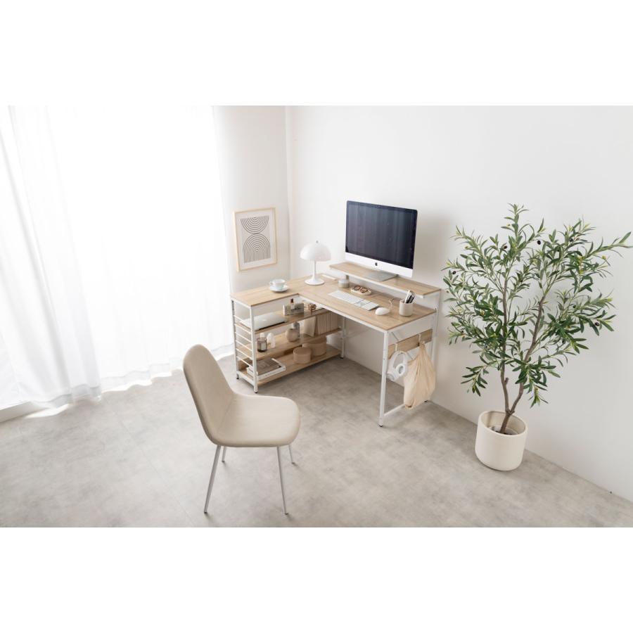 【幅120cm】Lauren L字デスク　ナチュラル 幅120cm】Lauren L字デスク | interior shop インテリア
