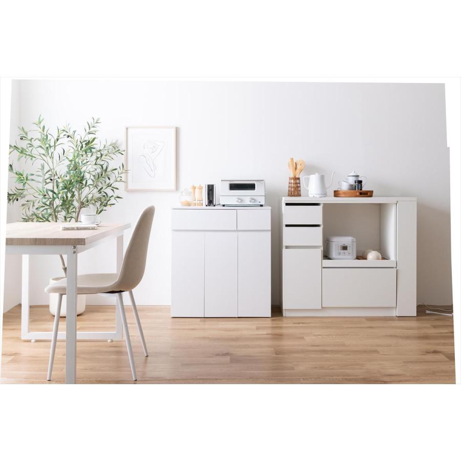 幅75cm】Basurero ゴミ箱付きキッチンカウンター 食器棚 80cm ゴミ箱