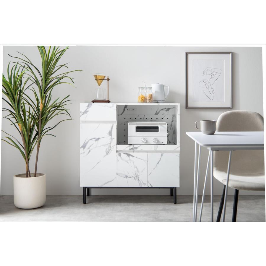 幅86cm】Ellis 大理石柄レンジ台 : メイツウEC - 通販 - Yahoo