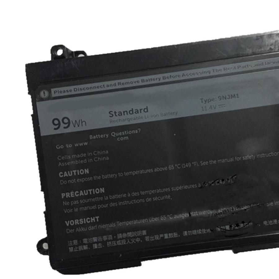新品---9NJM1交換用のバッテリー適用for Dell 17 R4 r5 15 R3 P31E 44T2R P69F 9NJM1 99Wh/8820mAhノートPC修理互換用 |  | 01