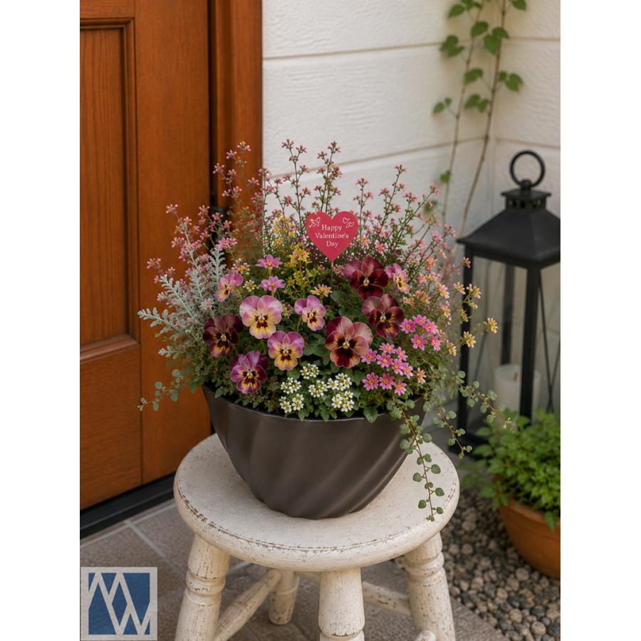 植木鉢 プラスチック製 ボール鉢 軽量 7号 21cm 2鉢セット : MEIWACO