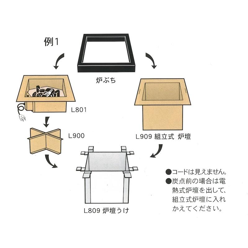 電気式炉壇（野々田式）L809 本寸炉壇用炉壇受け 茶室(