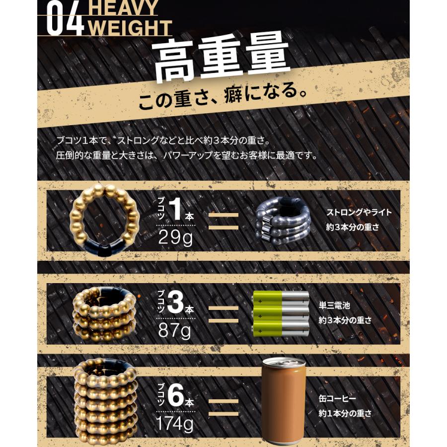 ペニス増大牽引リング 【カリバウアー BUKOTSU-ブコツ- 単品 + 先端用リング】 重さで牽引するペニストレーニングウエイトリング 増大補助 磁気パワーリング_7