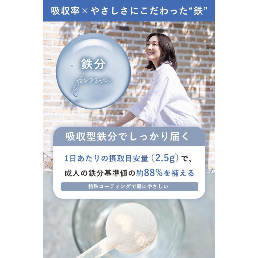 【公式】C CHOICE ( シーチョイス ) Fine Fe 鉄分 6mg 吸収型ピロリン酸第二鉄配合 特殊コーティング 胃腸に優しい パウダー 鉄分パウダー 75g 30日分 |  | 03