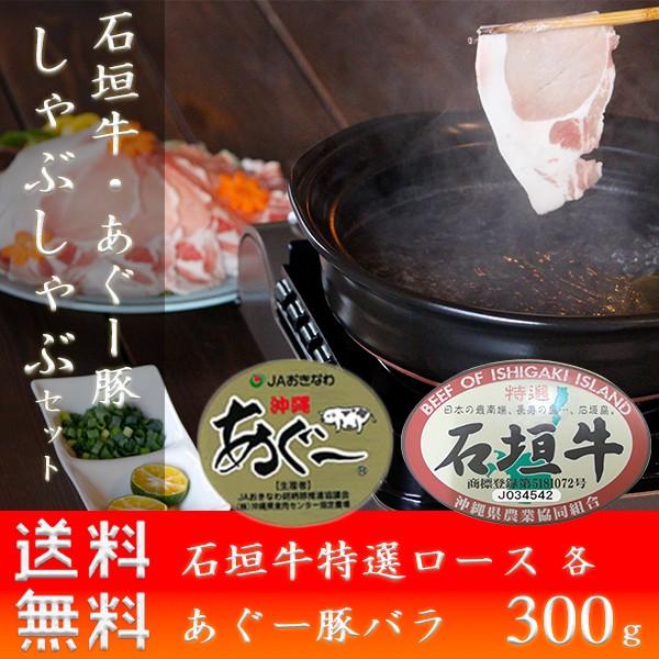 お歳暮 ギフト しゃぶしゃぶ肉 しゃぶしゃぶ豚肉 石垣牛 あぐー豚 しゃぶしゃぶ セット600g  お土産 ja沖縄 いしがきビーフ本舗｜mejapon