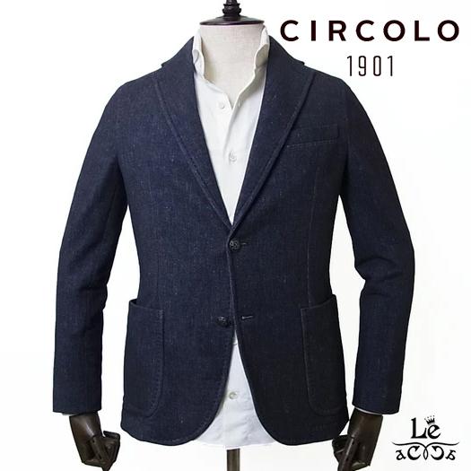 国産 Circolo1901 チルコロ ジャケット セール メンズ デニム プリント コットン ジャージー インディゴ 秋冬モデル 国内正規品 Seal限定商品 Appdevel Saffronfix Com