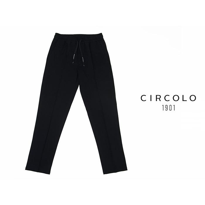 CIRCOLO1901 チルコロ コットンピケ ジャージー パンツ ドローコード 
