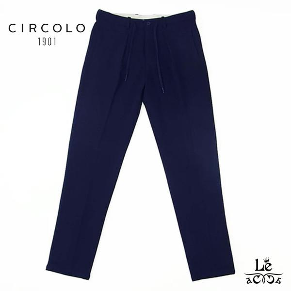 Circolo1901 チルコロ メンズ パンツ セットアップ スラックス コットン ジャージー 無地 ネイビー 紺 秋冬モデル 国内正規品 お年玉セール特価