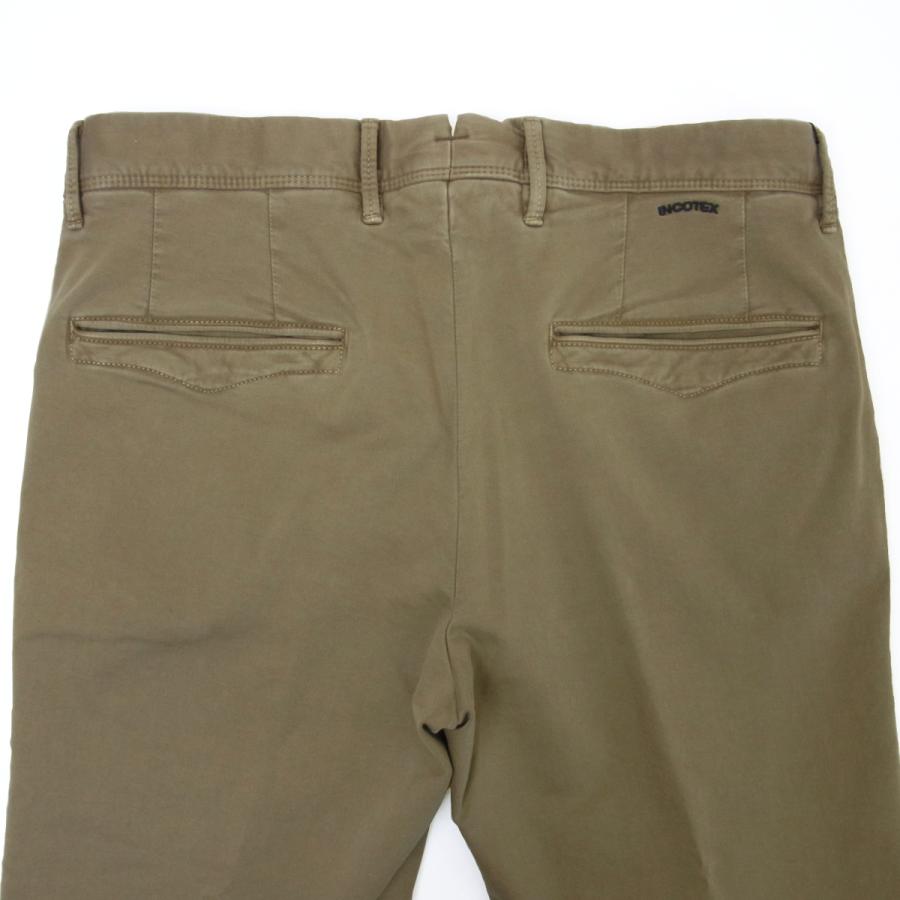J5040 美品 インコテックス 現行 ノープリーツパンツ ベージュ 46 INCOTEX インコテックス スラックス SLACKS ストレッチ パンツ