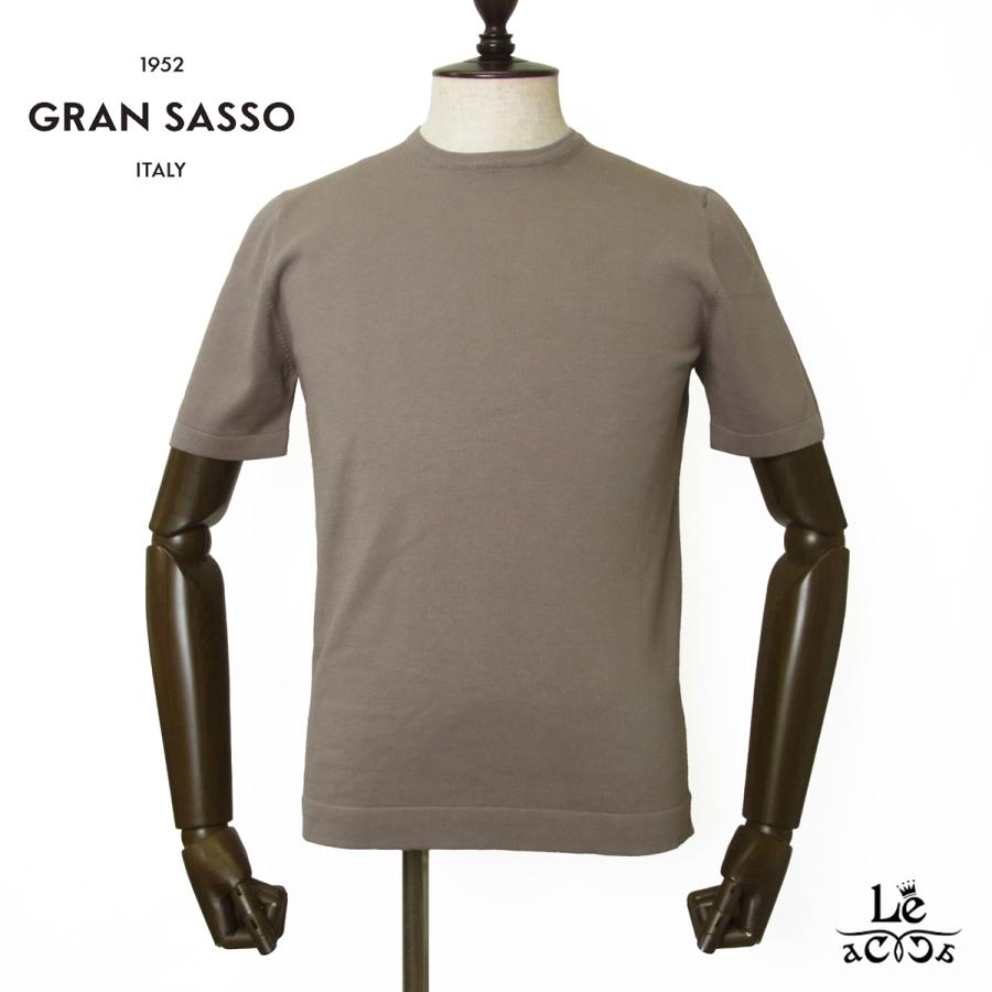 Gran Sasso（グランサッソ） クルーネック ニット 半袖 12ゲージ