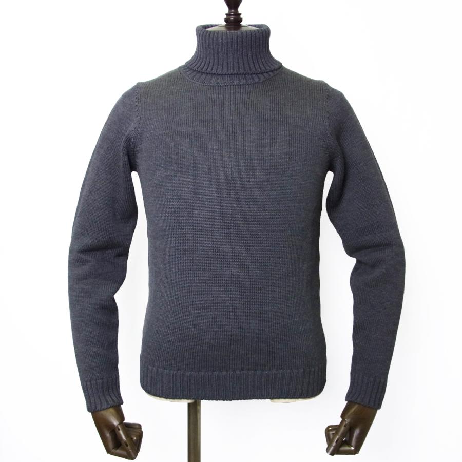 ZANONE ダークグレー タートルネックニット