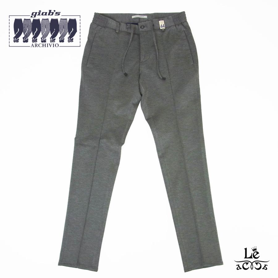 giab's ARCHIVIO ジャブス アルキヴィオ マサッチョ MASACCIO M1 A5757 カルゼジャージー 永久クリース グレー 2025 秋冬 イタリア ブランド 正規品 | giab's ARCHIVIO