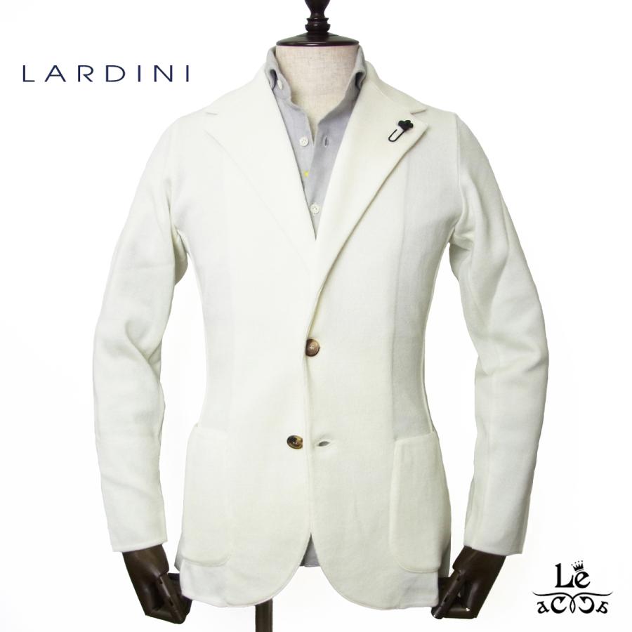 ラルディーニ ニットジャケット ホワイト LARDINI ホワイト ニットジャケット